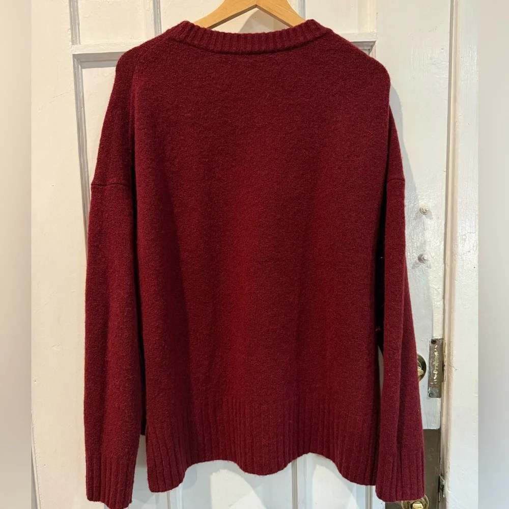 J. Crew Men’s Crewneck Sweater in Deep Burgundy